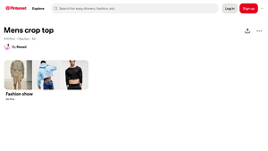 Pinterest - Men's Crop Tops