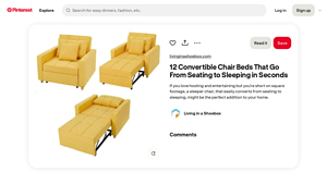 Pinterest - Convertible Chair Beds
