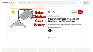 Pinterest - Solar Chicken Coop Heater