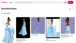 Pinterest - Tiana Blue Dress Collection