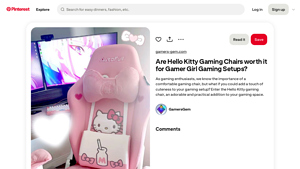 Pinterest - Hello Kitty Gaming Chair