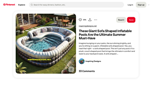 Pinterest - Giant Inflatable Sofa Pool