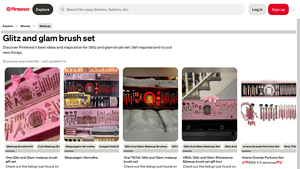 Glitz and Glam - Pink Sparkly Makeup Brush Set