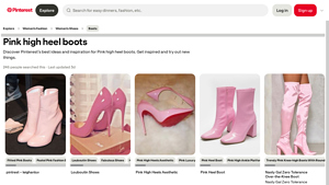 Pinterest - Pink High Heel Boots