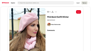 Pinterest - Light Pink Beret