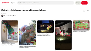 Pinterest - Grinch Outdoor Decorations