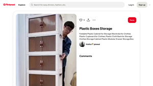 Pinterest - Foldable Plastic Storage Cabinet