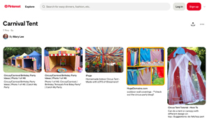 Pinterest - Carnival Tent Ideas