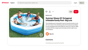 Summer Waves - 10' Octagonal Inflatable Family Pool