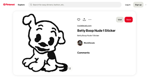 Pinterest - Betty Boop Nude 1 Sticker