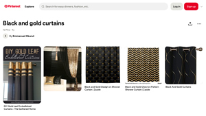 Pinterest - Elegant Black and Gold Curtains