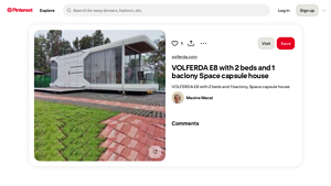 Pinterest - VOLFERDA E7 Space Capsule House