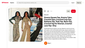 Pinterest - Handmade Granny Square Crop Top