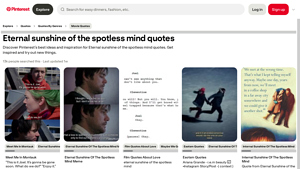 Pinterest - Eternal Sunshine of the Spotless Mind