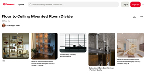 Pinterest - Floor to Ceiling Room Divider