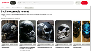 Pinterest - Skull Motorcycle Helmet