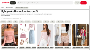 Pinterest - Light Pink Off-Shoulder Top