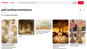 Pinterest - Gold Wedding Centerpieces Ideas