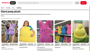 Pinterest - Giant Peep Plush
