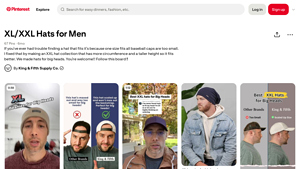 Pinterest - XL/XXL Hats for Men