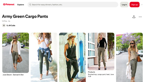 Pinterest - Army Green Cargo Pants