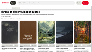 Pinterest - Throne of Glass Aesthetic Wallpapers