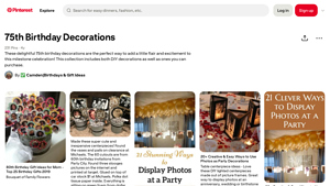 Pinterest - 75th Birthday Celebration Ideas
