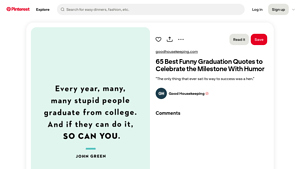 Pinterest - Funny Graduation Quotes