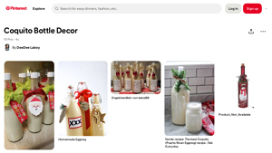 Pinterest - Coquito Bottle Decor Ideas