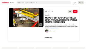 Metal Fabrication - Easy Lock Metal Sheet Bender