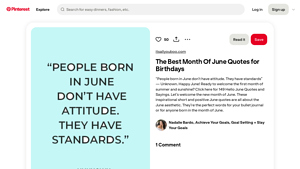 Pinterest - June Quotes Collection