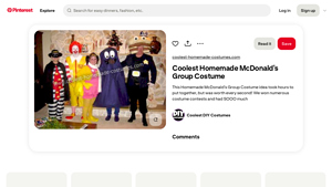 Pinterest - Homemade McDonald's Group Costume