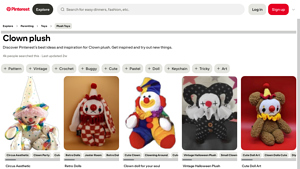 Pinterest - Unique Clown Plushies