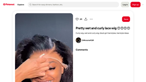 Pinterest - Curly Lace Wig