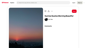 Pinterest - Inspirational Sunrise Quotes