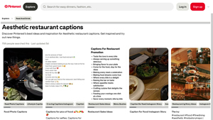 Pinterest - Aesthetic Food Captions