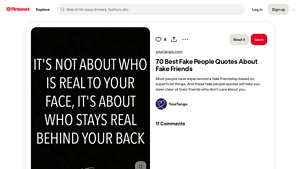 Pinterest - Best Fake People Quotes