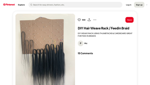 Pinterest - DIY Hair Weave Rack for Feedin Braids