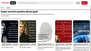 Pinterest - Isaac Newton Quotes About God