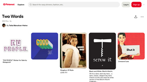 Pinterest - Two Words Ideas