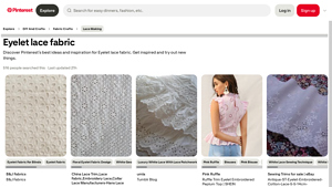 Pinterest - Eyelet Lace Fabric