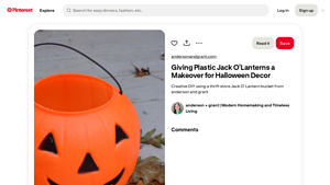 Pinterest - DIY Plastic Jack O'Lantern Makeover