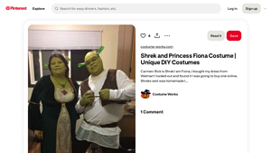 Pinterest - Shrek and Fiona DIY Costumes