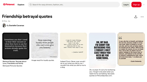 Pinterest - Friendship Betrayal Quotes
