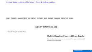 Platforms and Ladders - Mobile Gasoline Powered Drum Crusher