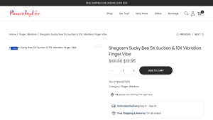 Shegasm - Sucky Bee 5X Suction & 10X Vibration Finger Vibe
