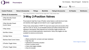 Pneumadyne - 3-Way 2-Position Valves