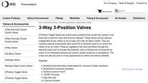 Pneumadyne - 3-Way 3-Position Valves