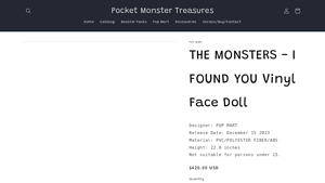 POP MART - THE MONSTERS - I FOUND YOU Vinyl Face Doll