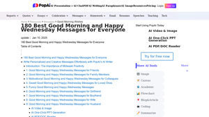 PopAi - Good Morning & Happy Wednesday Messages